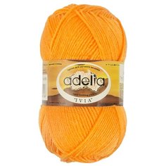 Пряжа Adelia "IVIA" 100% акрил №058 желто-оранжевый - 4 мотка по 62.5 г