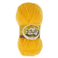 Пряжа Adelia "TINA" 100% акрил №154 желтый - 5 мотков по 100 г