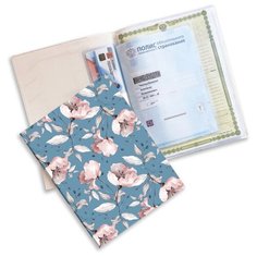 Счастье внутри/Папка для документов / Органайзер /Цветы на 4 комплекта