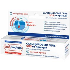 Stopproblem Ultra Control Салициловый гель SOS от прыщей и угрей для локального применения, 15 мл