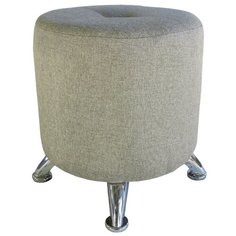 Пуф Шарм-Дизайн Круглый Хром латте