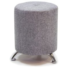 Пуф Шарм-Дизайн Круглый Хром серый