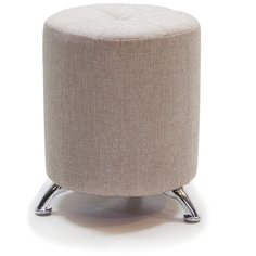 Пуф Шарм-Дизайн Круглый Хром беж