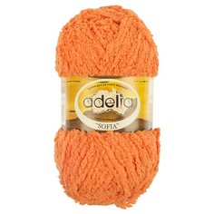 Пряжа Adelia "SOFIA" 100% полиэстер №38 оранжевый - 10 мотков по 50 г