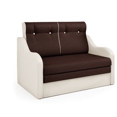 Диван-кровать Классика 2В экокожа беж и рогожка Шарм Дизайн