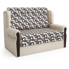 Диван-кровать Классика 2М экокожа беж и ромб Шарм Дизайн