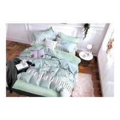 Евро Макси Постельное белье Candies Comfortable бирюзовые бабочки