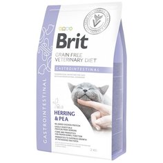 Сухой корм для кошек Brit Veterinary Diet при проблемах с ЖКТ, с сельдью, с горошком 2 кг