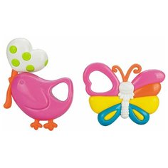 Набор Жирафики Птичка и бабочка розовый/оранжевый