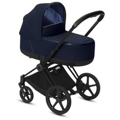 Коляска для новорожденных Cybex Priam III (люлька), indigo blue/matte black, цвет шасси: черный