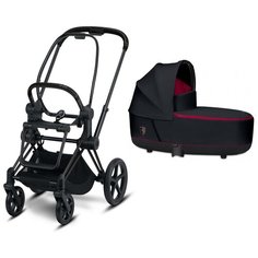 Универсальная коляска Cybex Priam III Ferrari (2 в 1), victory black/matte black, цвет шасси: черный