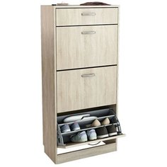 Обувница MfMaster Дженни-3 , размер (ШхГ): 60х29.6 см , цвет: дуб сонома МФ Мастер