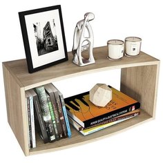 Книжная полка MfMaster Вэйв-7 65х33х36 см, дуб молочный МФ Мастер