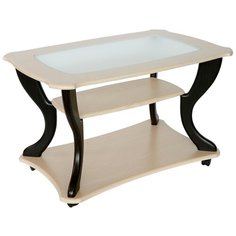 Столик журнальный Калифорния мебель Маэстро СЖС-02, ДхШ: 90 х 60 см, дуб беленый/венге