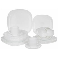 Столовый сервиз Luminarc Lotusia H3902, 6 персон, 30 предм., белый