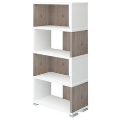 Стеллаж Мэрдэс СБ-10-4 4 полки, материал: ЛДСП, ШxГxВ: 70х30х144 см, белый жемчуг/нельсон Merdes