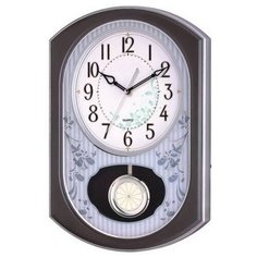 Часы настенные кварцевые Power PW6135DPMKS коричневый/серый