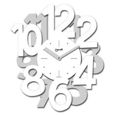 Часы настенные кварцевые Lowell 05766 белый/серый