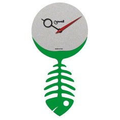 Часы настенные кварцевые Lowell 05853 зеленый/серый