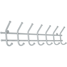 Вешалка для верхней одежды ЗМИ Норма 7 настенная 70,5 см белое серебро