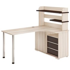 Компьютерный стол угловой Мэрдэс Домино СР-165М, ШхГ: 160х116 см, угол: справа, цвет: карамель/венге/карамель Merdes