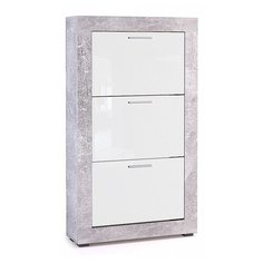 Обувница NK-MEBEL Монтана О-3 , размер (ШхГ): 72х22 см , цвет: Atelier/белый