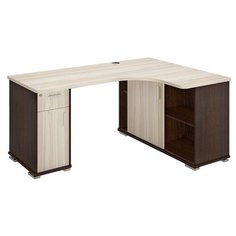 Письменный стол угловой Мэрдэс Домино СР-160М, ШхГ: 160х116 см, угол: справа, цвет: венге/карамель/карамель Merdes