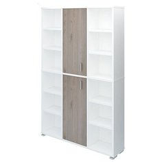 Стеллаж Мэрдэс ПУ-40-2 12 полок, материал: ЛДСП, ШxГxВ: 134х30х213.1 см, белый жемчуг/нельсон Merdes