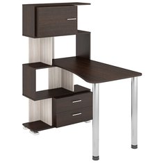 Компьютерный стол Мэрдэс Домино СЛ-5-4СТ-2+БД+БЯ, ШхГ: 75х118.2 см, цвет: венге/карамель/венге Merdes