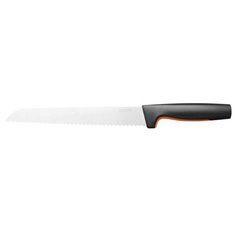 Нож для хлеба FISKARS Functional Form, лезвие 21.3 см, серебристый/черный
