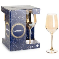 Набор бокалов на ножке Золотой мед 350мл 4шт Luminarc