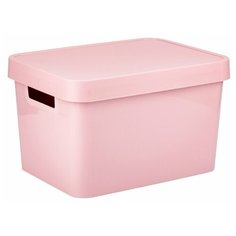 Коробка INFINITY с крышкой 17л розовая Curver