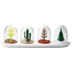 Qualy Набор для специй Four seasons прозрачный/белый