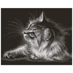 Алмазная мозаика Paintboy 2575 Серая кошка 40x50см