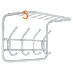 Вешалка с полкой 40 см, цвет белое серебро ЗМИ