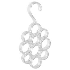 Вешалка для шарфов и платков 10 секций прозрачный пластик InterDesign