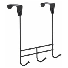 Вешалка надверная ЗМИ "Нота 3", 3 крючка, цвет: черный