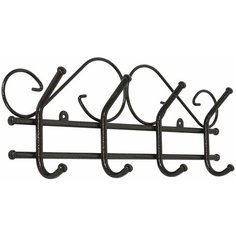 Вешалка ЗМИ "Ажур" 48 см, с 4-мя крючками, настенная, цвет медный "Антик"