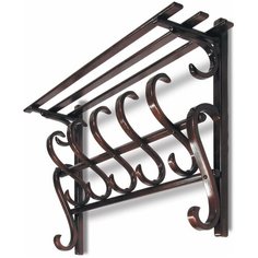 Вешалка настенная В 7Н темно-коричневый Мебелик