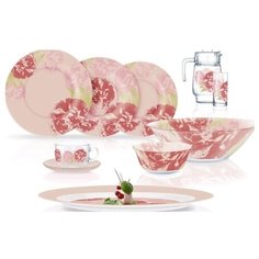 Столовый набор ПАСТЕЛЬ ПИНК 46 предметов Luminarc