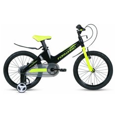 Велосипед FORWARD COSMO 16 2.0 (16" 1 ск.) 2021, черный/зеленый, 1BKW1K7C1010