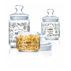 Набор банок для продуктов ЛАВ ПАСТА 3шт (0.5л, 0.75л, 1л) Luminarc
