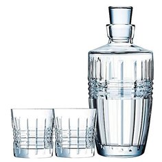 Набор 3 предмета графин РАНДЕВУ+2 стакана Cristal Darques