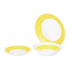 Столовый набор АГАТА ЙЕЛЛОУ 18 предметов Luminarc