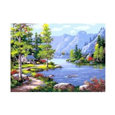 Картина по номерам Paintboy 43008 Домик у озера 30x40см