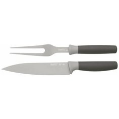 Нож для разделки мяса BergHOFF Leo c вилкой разделочной, лезвие 19 см, серый/стальной
