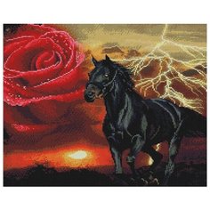 Алмазная мозаика Paintboy GF 4253 Грозный мустанг 40x50см