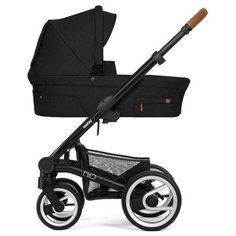 Универсальная коляска Mutsy Nio North (2 в 1), black/cognac grip black, цвет шасси: черный