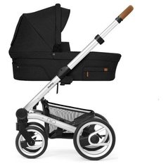Универсальная коляска Mutsy Nio North (2 в 1), black/cognac grip standart, цвет шасси: серебристый