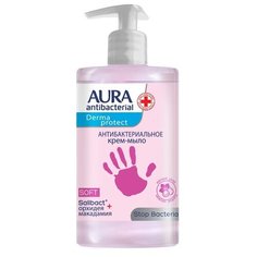 Крем-мыло Aura Derma Protect Антибактериальное Орхидея и Макадамия, 450 мл